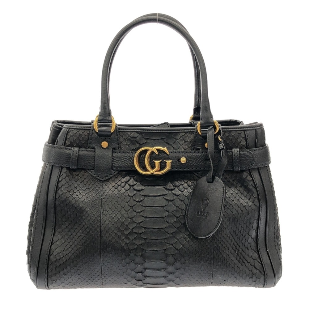Gucci Gg Running Tote Bag Black Python - image 1
